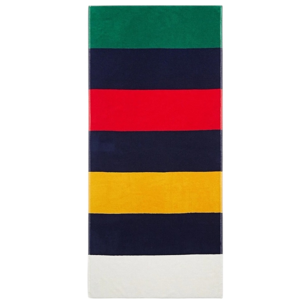 HBC Stripes Indigo Multistripe Cotton Beach Cottage Towel